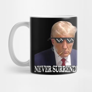 Never Surrender Pro Trump Vintage Legend Mug